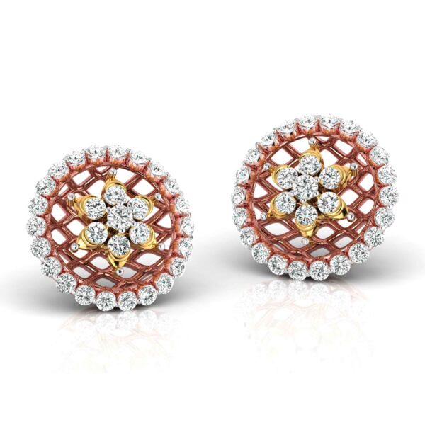 Ethnic Round Diamond Studs